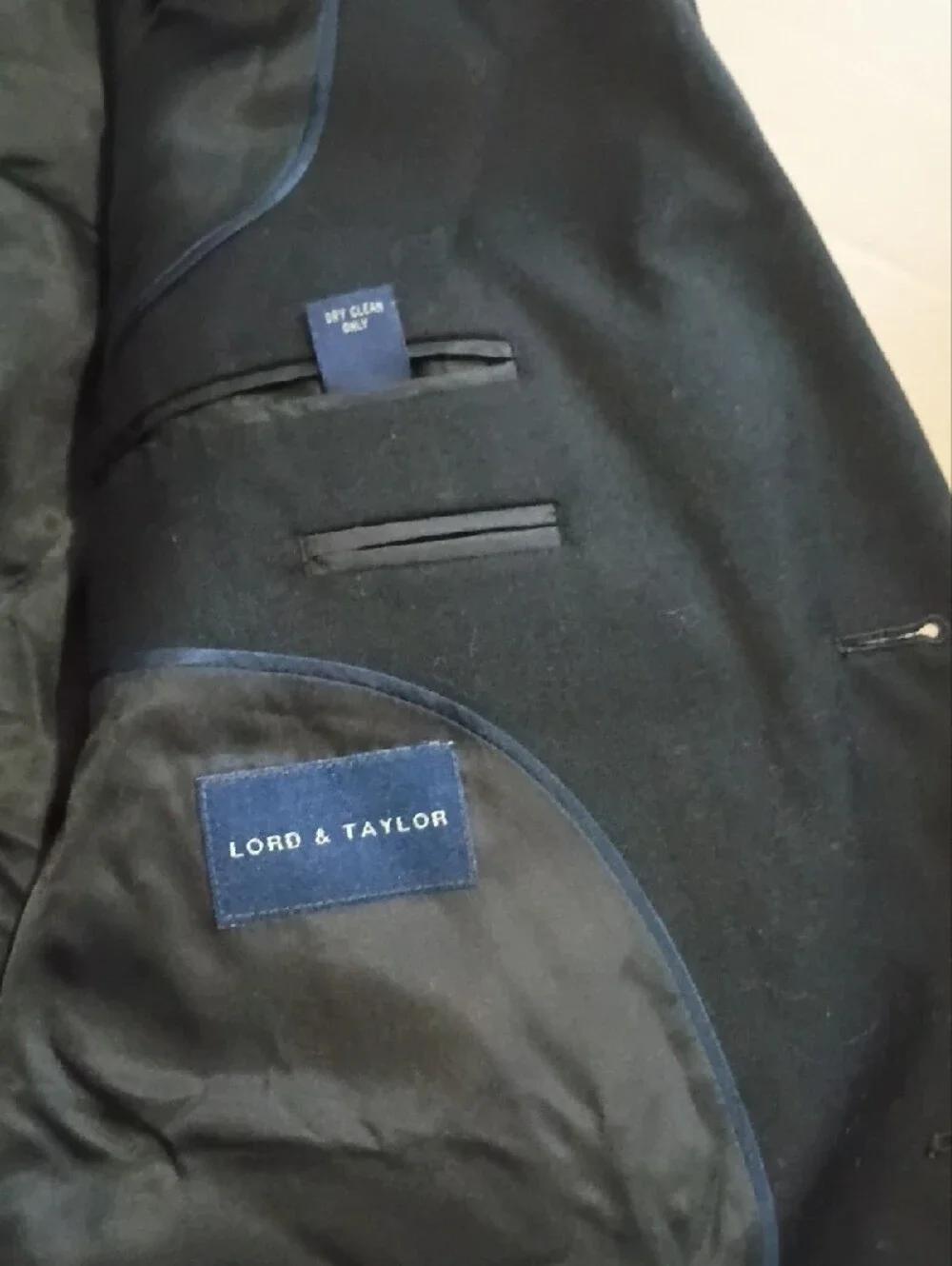 Lord & Taylor Black Men's Two-Button Suit Jacket